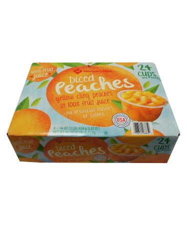 Member's Mark Expect More Diced Peaches in 100% Fruit Juice (4 oz, 24 ct.)