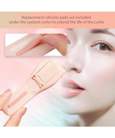 3 in 1 Portable Eyelash Curler Eyebrow Cutter & Comb - Mini Cat Claw Cute Makeup Tool with Extra Silicone Refill Pads - Perfect Gift for Women - Pink - Buy Online on GoSupps.com
