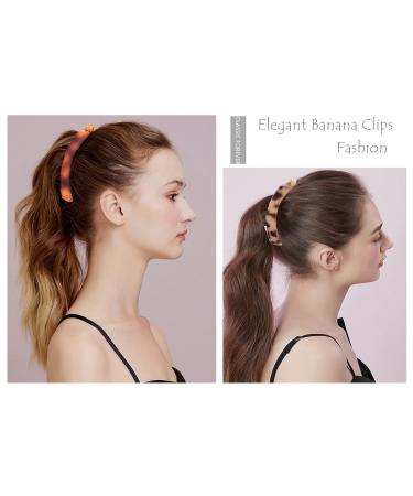 Buy 6-Pack Colorful Large Banana Clips for Thick Hair - Non-Slip Ponytail Holders for Women & Girls - Buy Online on GoSupps.com