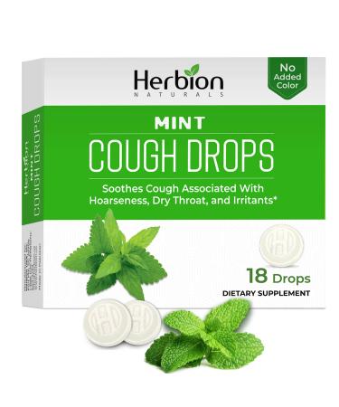 Herbion Naturals Cough Drops - All Natural - Mint - 18 Drops