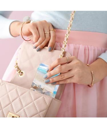 Premium Leather Lipstick Case with Mirror | Mini Organizer & Holder Bag | Beach Seashell Conch Design - Buy Online on GoSupps.com