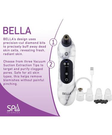 Spa Sciences Bella Microderm Pore Extractor & Nano Mister - 3-in-1 Exfoliation & Pore Purification for All Skin Types - Buy Online on GoSupps.com