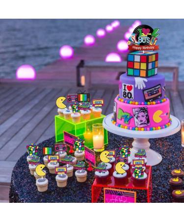 7pcs I Love 80s Cake Topper - Back to 80s Themed Birthday Party Hip Hop Decor- SugarGera - Buy Online on GoSupps.com