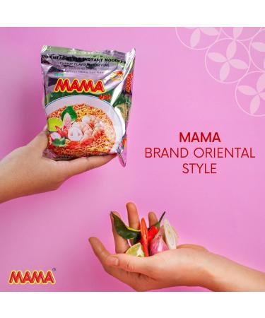 Mama Tom Yum Shrimp Noodles 60g Pack of 15 - Delicious Thai Flavors Hot & Spicy Noodles w/ Shrimp Tom Yum Soup Base No Trans Fat w/ Fewer Calories Than Deep Fried Noodles - Buy Online on GoSupps.com