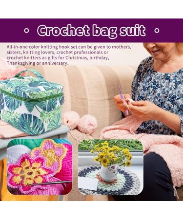 87 Pcs Crochet Kit for Beginners - Crochet Starter Set with Yarn Balls, Needles, Stitch Marker, Storage Bag - Knitting Accessories for Adults & Kids - Buy Online on GoSupps.com