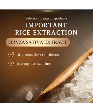 Rice Raw Pulp Face Serum Brightening Serum Face Moisturizer For Women Hydrating Serum Glow Serum For Glow Beauty Skin Barrier Repair Hydrate & Plump Skin With Rice Water Korean Skincare - Buy Online on GoSupps.com