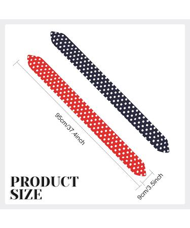 2 Pack Red Blue Polka Dot Headbands - Christmas Bandana Hair Accessories for Women and Men - Buy Online on GoSupps.com