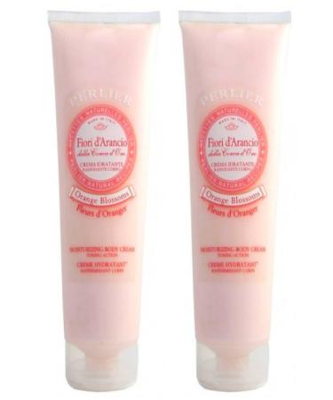 Perlier:"Fiori d'Arancio della Conca d'Oro" Moisturizing Body Cream Orange Blossom Scent 8.4 Fluid Ounces (250mL) Tube Pack of 2 Italian Import
