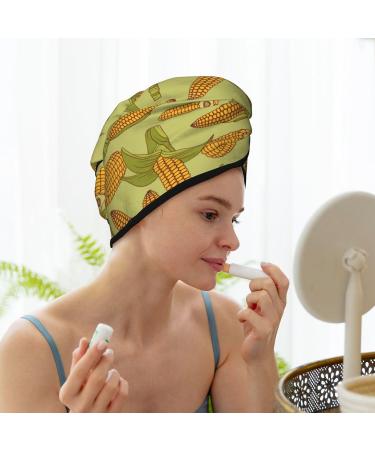 Super Absorbent Corn Microfiber Hair Towel Wrap for Women | Quick Dry Coral Velvet Cap for Long Curly & Thick Hair - Buy Online on GoSupps.com