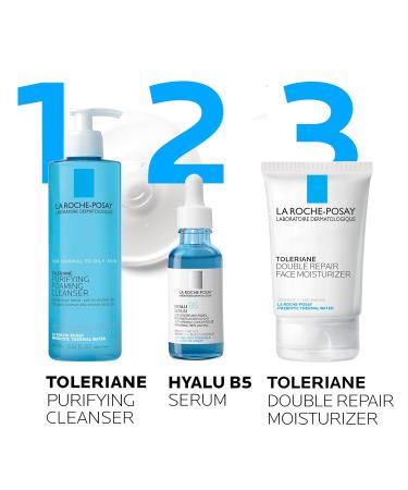 La Roche-Posay Toleriane Double Repair Face Moisturizer Daily Moisturizer Face Cream with Ceramide & Niacinamide for All Skin Types Immediate Comfort & Long Lasting Hydration Fragrance Free 18.59 Fl Oz (with Full Cleanse  - Buy Online on GoSupps.com
