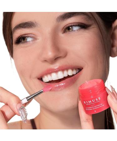 KIMUSE Lip Mask Set Lip Sleeping Mask Overnight Lip Treatment for Dry Lip Flaky Moisturizing Vitamin C Shea Butter & Antioxidants - Buy Online on GoSupps.com