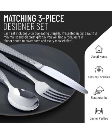 iMedic Weighted Utensils for Hand Tremors - 3-Piece Adaptive Utensils Set - Ideal for Parkinsons - Includes Gift Box - Buy Online on GoSupps.com