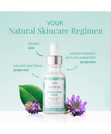 Bakuchiol Plant-Based Retinol Alternative Serum | Nightly Repair for Sensitive Skin | 2 Oz Facial Serum - Buy Online on GoSupps.com