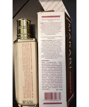 Buy Makari Premium+ Body Brightening Beauty Milk - 4.57 fl oz | Anti-Aging Lotion for Smooth, Radiant Skin | Diminish Dark Marks & Discolorations - Buy Online on GoSupps.com