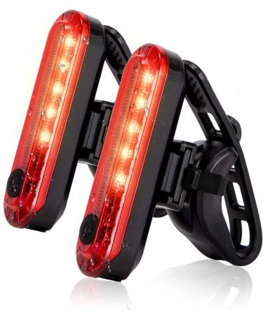 Bright Bike Tail Lights,USB Rechargeable Rear Bike Light for Night Riding,4 Light Mode Options Bicycle Light Easy to Install for Kids,Women,Men(2 Packs)
