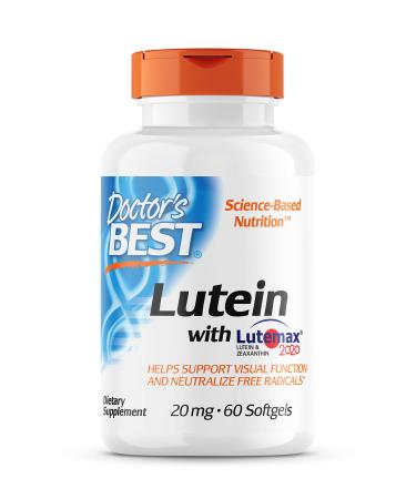 Doctor's Best Lutein with Lutemax 2020 20 mg 60 Softgels