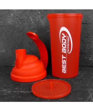 Best Body Nutrition Protein Shaker - BPA Free Red 700ml | Durable & Stylish Protein Shaker for Smoothies & Shakes - Buy Online on GoSupps.com