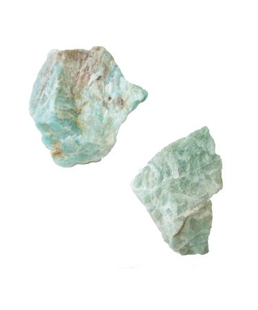 Min rama Raw Amazonite. Pack of 2. Approximately 210 g. Origin: Madagascar
