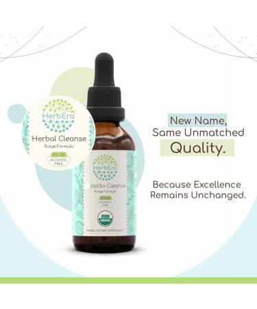 HerbEra Herbal Cleanse Organic Alcohol-Free Tincture | Detox and Cleanse Formula Extract Supplement | Organic Wormwood Herb Black Walnut Hull Cloves Flower Buds | Purge Extract (4 fl oz) 4 Fl Oz (Pack of 1) - Buy Online on GoSupps.com