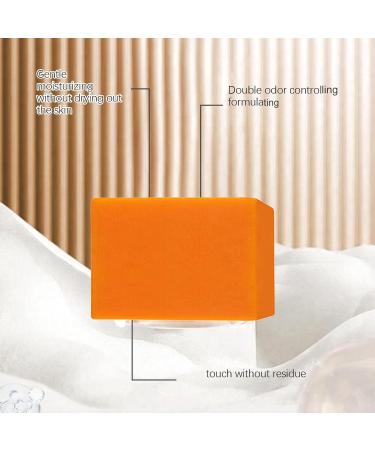 homomdy Persimmon Soap Natural Deodorant Body Soap Brightening Skin Fresher Scent Even Tone Deeply Cleansing & Moisturizing Nourishing Body Odor Regulating For Women & Men 1pcs - Buy Online on GoSupps.com