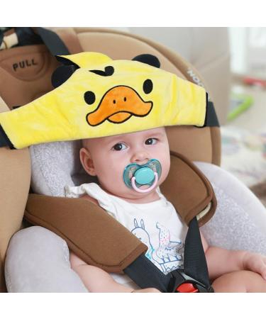 Baby Carseat Head Support - Safe Headrest Band for Sleep Positioner | Toddler & Child Neck Protection Belt - Yellow - Buy Online on GoSupps.com