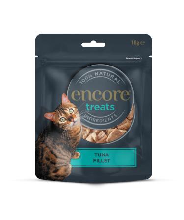 Encore 100% Natural Tuna Fillet Cat Treats Freeze-Dried Cereal Free Healthy Snacks for Rewards and Training - Pack of 12 Po