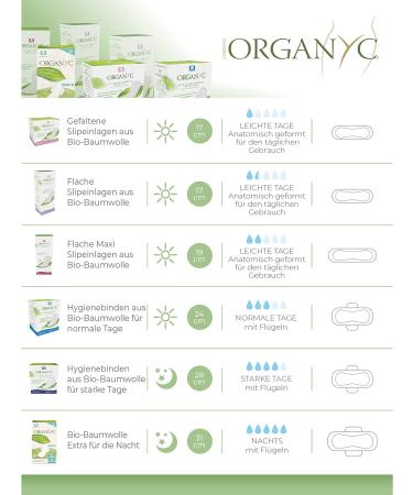 Organyc 100% Organic Cotton Hygiene Ties - Daily Use Folded Wings Eco-Friendly (40 Pieces) - Buy Online on GoSupps.com