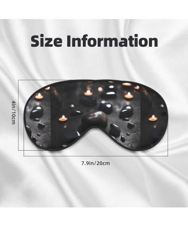 Black Mystery Heart Stone Sleep Mask - Unisex Adjustable Eye Mask for Travel Yoga & Naps - Buy Online on GoSupps.com