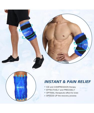 MAAZO Knee Ice Pack Wrap - Hot & Cold Therapy for Knee Pain Relief & Injuries - Buy Online on GoSupps.com