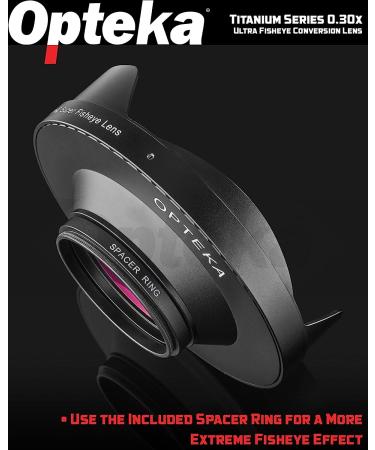 Opteka OPT-SC58FE Titanium Series 0.3X HD Ultra Fisheye Lens | 58mm Camcorder Accessory - Buy Online on GoSupps.com