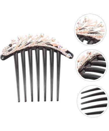 Angoily Hair Combs for Women Rhinestone Barrettes for Women Rhinestone Headpiece Pearl Hair Accessories Pearl Headpiece Hair Accessory for Women Plastic Women's Leaf Full Diamond - Buy Online on GoSupps.com