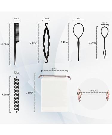1000pcs Clear Elastic Hair Ties & Braiding Tool Set for Kids - Soft Rubber Bands for Braids - Buy Online on GoSupps.com