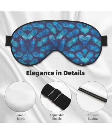 Blue Pineapple Print Unisex Sleep Eye Mask | Soft Travel Eye Shade for Yoga & Shift Work - Buy Online on GoSupps.com