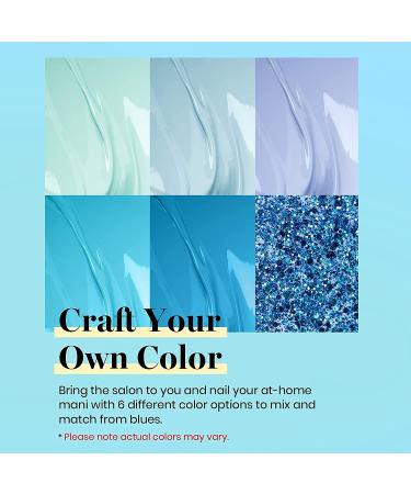 Beetles Gel Nail Polish Set- Summer Splish Splash Collection 6 Pcs Glitter Bule Nail Gel Polish Kit Soak Off UV LED Lamp Gel Nail Kit Nail Art Manicure Salon DIY at Home Gifts for Women A-Splish Splash - Buy Online on GoSupps.com