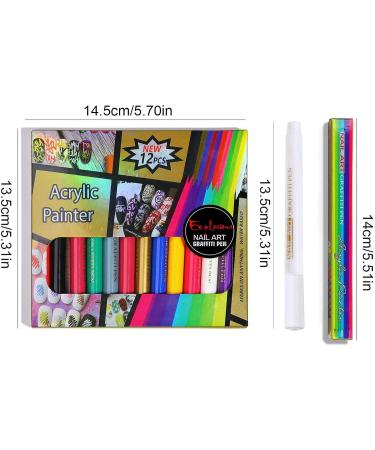 Nail Art Drawing - Waterproof and Quick Dry Nail Polish Easy to Use Drawing Nail Design for Nail DIY Decoration Kot-au - Buy Online on GoSupps.com