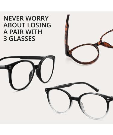Shop Stylish Reading Glasses for Men & Women - Blue Light Blocking Eyeglasses A2 3 Pack 1.0x - Buy Online on GoSupps.com