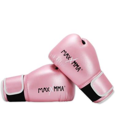 MaxxMMA Pro Style Boxing Gloves - Rose Gold 10 oz. for Men & Women | Training Heavy Bag Mitts for Muay Thai, Sparring, Kickboxing | Ultimate Fight Gloves - Buy Online on GoSupps.com