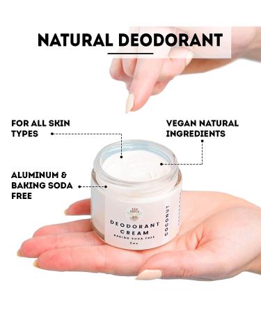 ECO ROOTS Organic Deodorant Cream | Aluminum-Free Vegan Pit Paste for Women & Men | Coconut Scent | Baking Soda Free | Non-Toxic Formula for Body & Private Parts - Buy Online on GoSupps.com