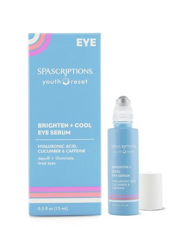 Brighten + Cool Eye Serum with Hyaluronic Acid, Cucumber & Caffeine - 0.5 fl oz - Buy Online on GoSupps.com