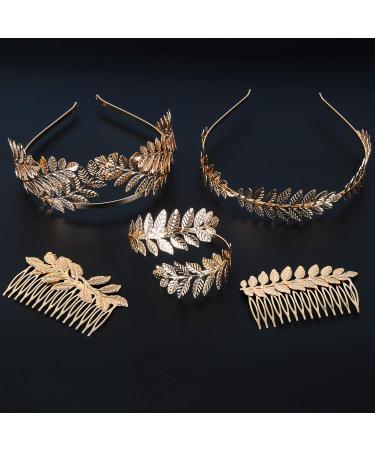 YallFF Greek Roman Laurel Leaf Bracelet Armband | Golden Goddess Headpiece & Hair Accessories - Buy Online on GoSupps.com