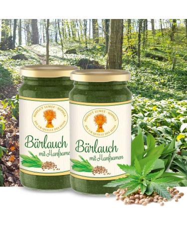 Hofgut Lumee-Sophia Organic Wild Garlic Pesto with Hemp Seeds | 2x190ml - International Shipping Available - Buy Online on GoSupps.com