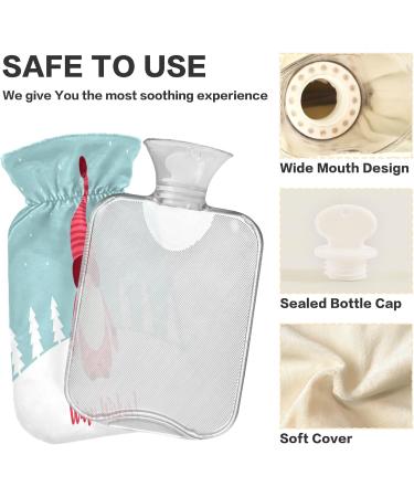 Scandinavian Christmas Elf Hot Water Bottle - 2L Soft Fleece Cover for Hot & Cold Therapy - Buy Online on GoSupps.com