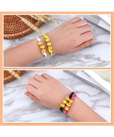 20Pcs Softball Charm Bracelets - Adjustable Inspirational Sport Wristbands for Women - Ideal Softball Party Favors & Gifts for Players - Buy Online on GoSupps.com