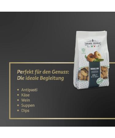 Gran Forno Taralli Natural 250g - Crunchy Italian Snack - Airy Salty Dough Rings for International Shipping - Buy Online on GoSupps.com