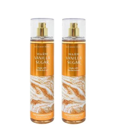 Bath & Body Works Fine Fragrance Mist Set of 2 Bottles 8oz Per Bottle (Warm Vanilla Sugar)