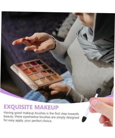 SOESFOUFU 100pcs Eye Shadow Stick Dual Sides Eye Shadow Sponge Eyeliner Brush Eyeshadow Rubber Cotton Black 7.5x0.5cm Black - Buy Online on GoSupps.com