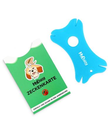 MYDAISY Tick Card With Magnifying Glass Perfect For Removing Ticks Ideal For Outdoor Activities Blue