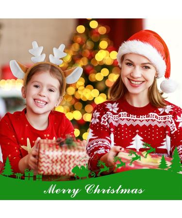 WLLHYF Reindeer Christmas Headbands Reindeer Antlers Xmas Hairband for Kids Adults Cute Headwear Headbands for Party Festive Photos Booth Women Girls Custome Cosplay Hair Accessories White - Buy Online on GoSupps.com