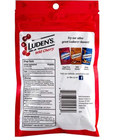 Luden's Throat Drops Wild Cherry 30 Drops (3 PACK) - Buy Online on GoSupps.com