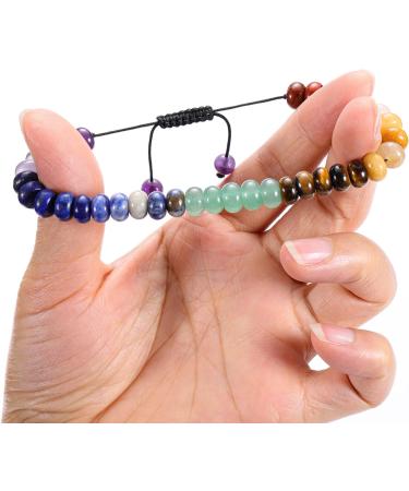 Go 7 Chakra Bracelet | Natural Chakra Stones | Healing Reiki Energy Yoga Bracelet for Women - Buy Online on GoSupps.com
